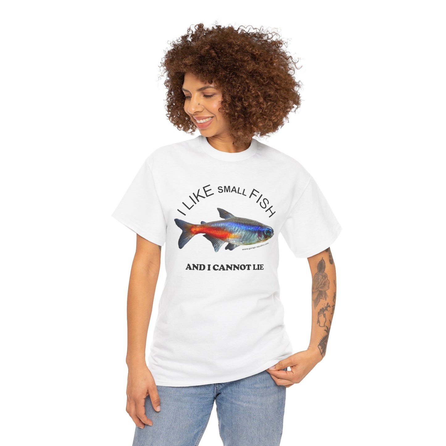I Like Small Fish and I Cannot Lie Classic White Neon Tetra Fish T-Shirt