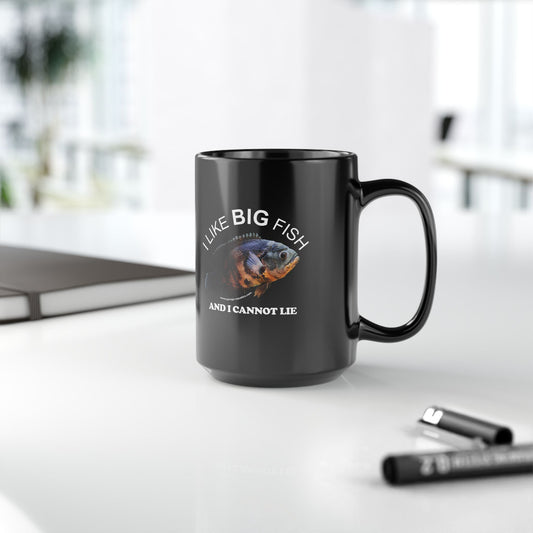 I Like Big Fish and I Cannot Lie Oscar Fish Black Mug 15oz