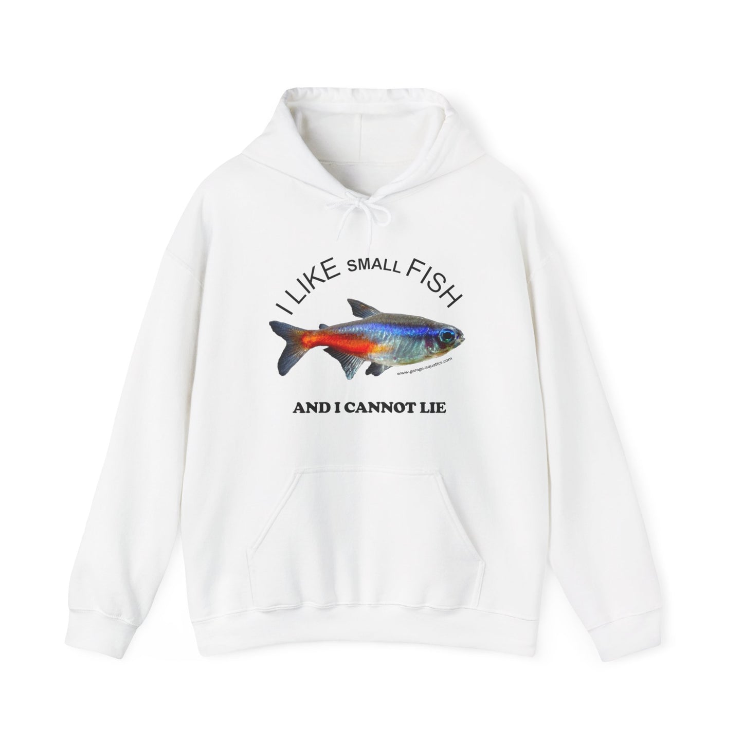 I Like Small Fish and I Cannot Lie Classic White Neon Tetra Fish Hoodie Sweatshirt