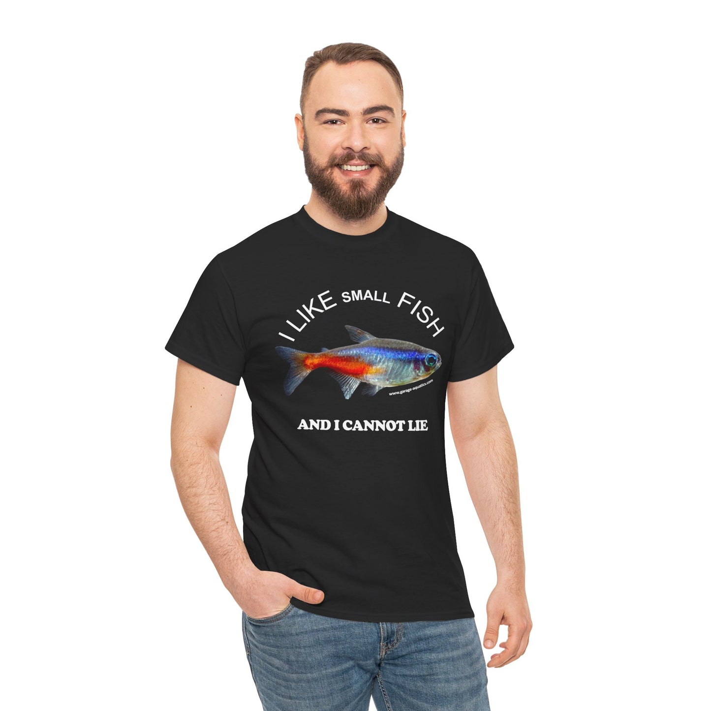 I Like Small Fish and I Cannot Lie Classic Black Neon Tetra Fish T-Shirt