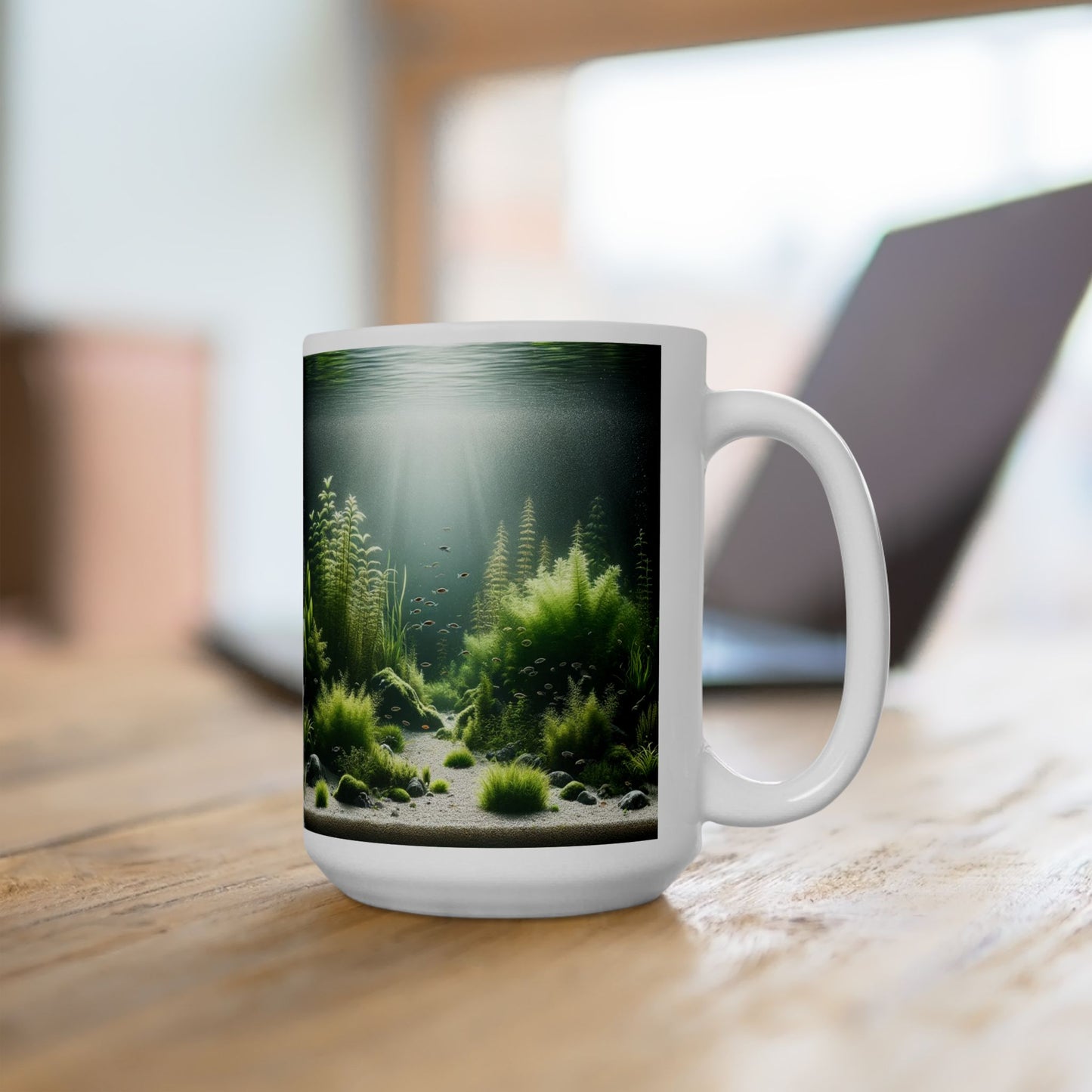 Underwater Reef White Ceramic Mug 15oz