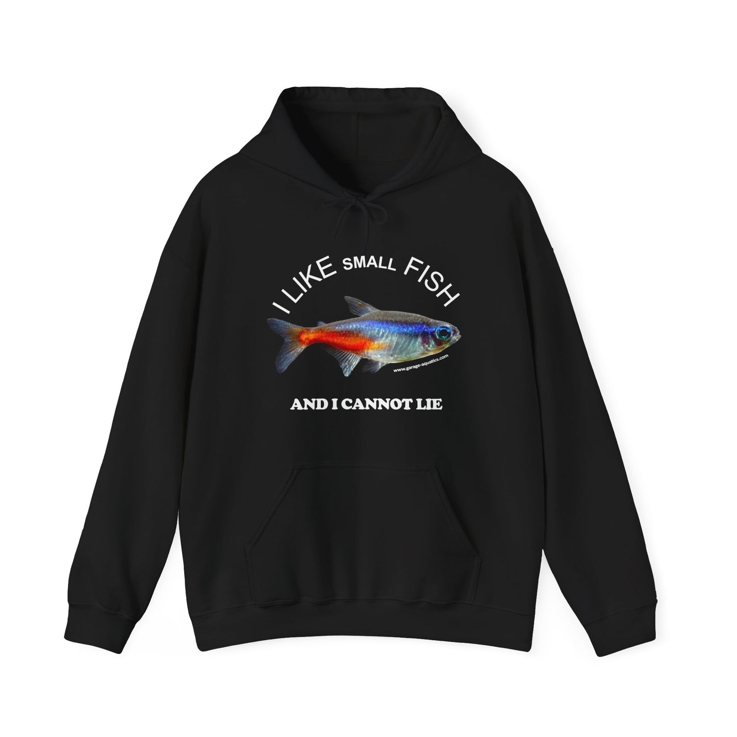 I Like Small Fish and I Cannot Lie Classic Black Neon Tetra Fish Hoodie Sweatshirt