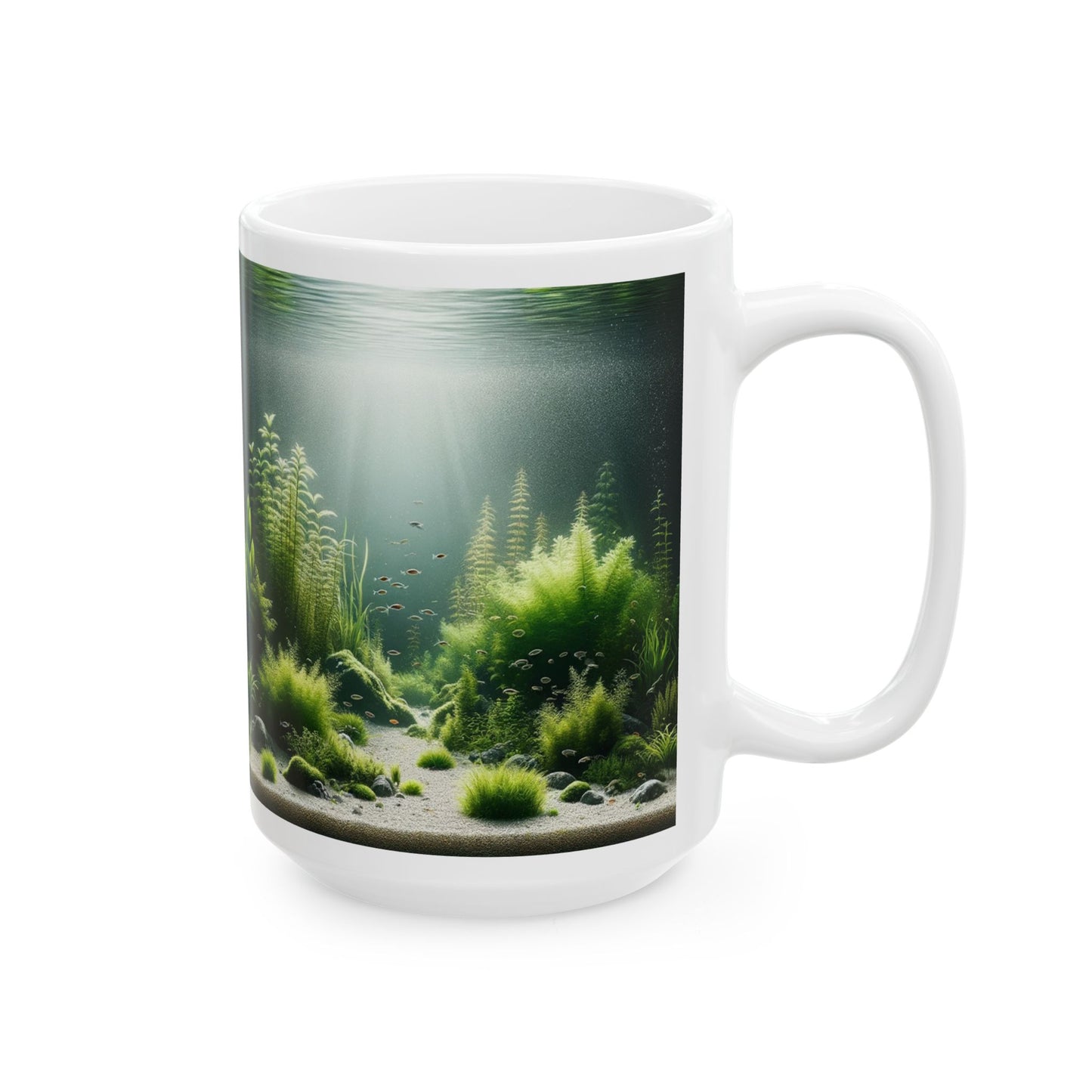 Underwater Reef White Ceramic Mug 15oz